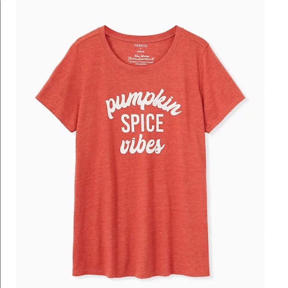 NEW torrid pumpkin spice vibes slim top med/large